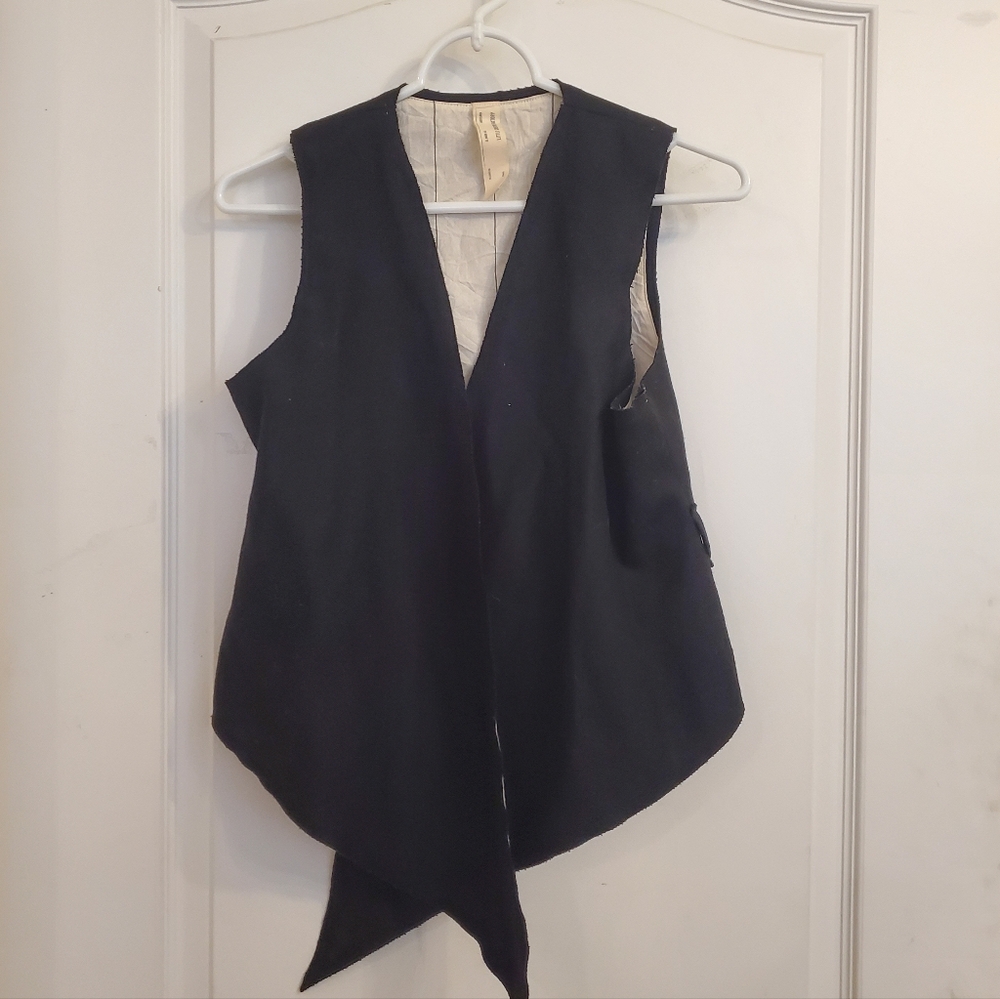 Little Creative Factory black open vest sz 12